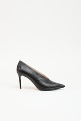 Celine Leather V-Neck Pump