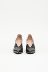 Celine Leather V-Neck Pump