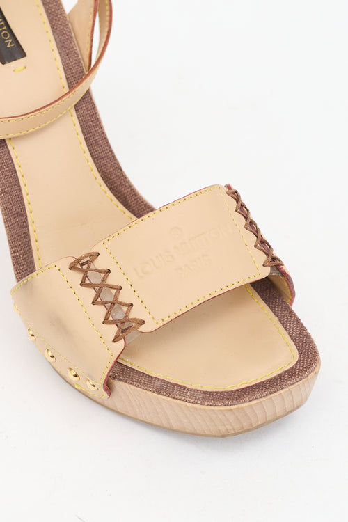 Louis Vuitton 2006 Leather Platform Sandal