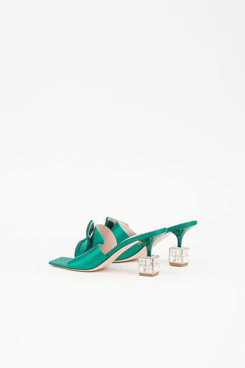 Roger Vivier Satin Embellished Sandal