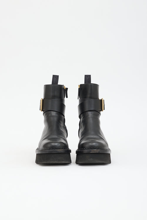 Chloé Owena Leather Ankle Boot