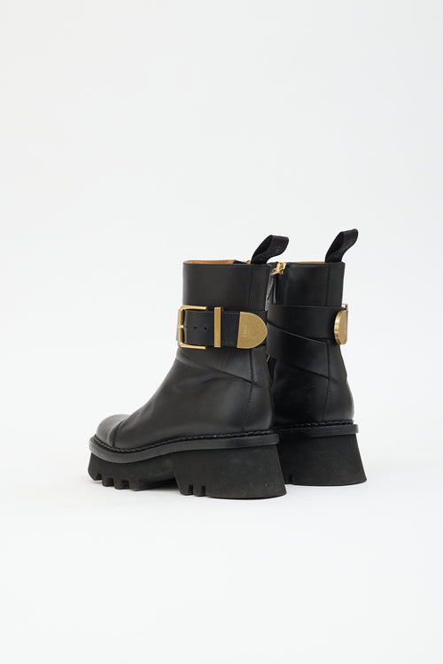 Chloé Owena Leather Ankle Boot
