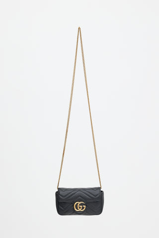 Gucci Leather Mini Marmont GG Bag