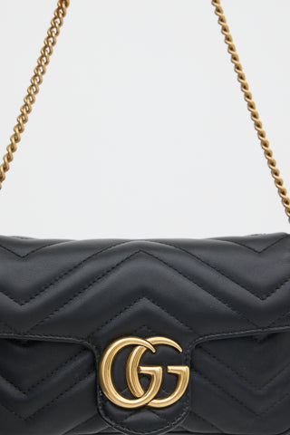 Gucci Leather Mini Marmont GG Bag