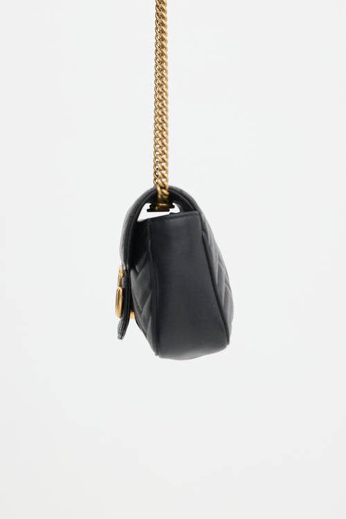 Gucci Leather Mini Marmont GG Bag