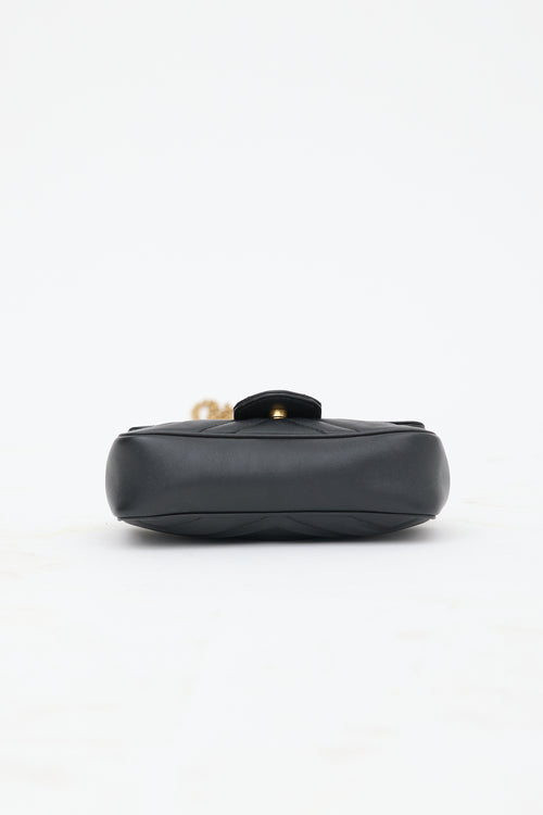 Gucci Leather Mini Marmont GG Bag