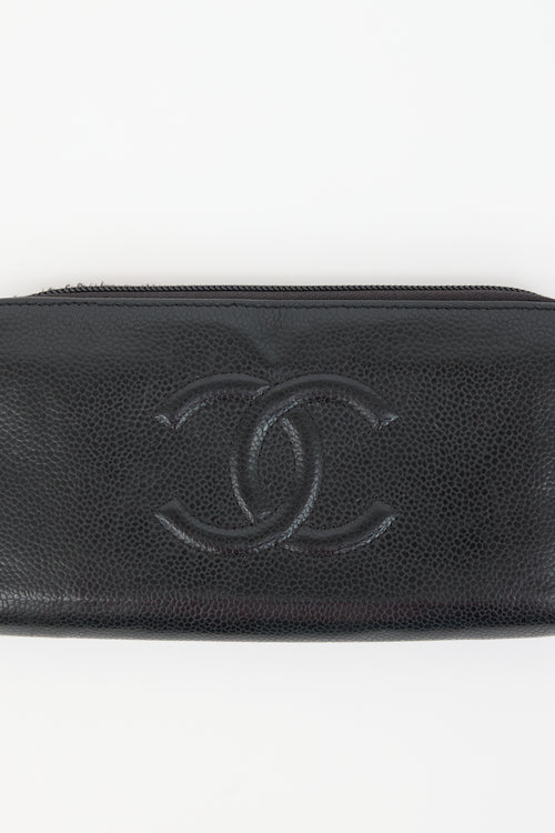 Chanel Caviar Leather CC Continental Wallet