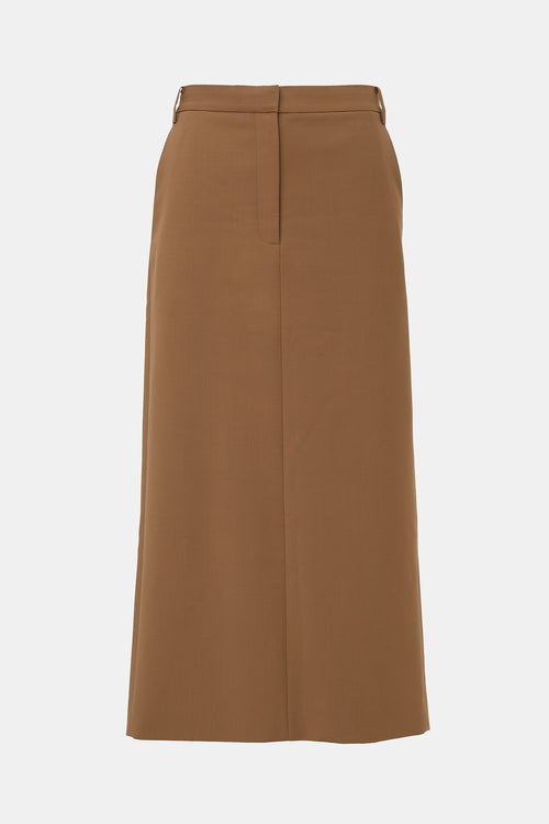 Tibi Wool Midi Skirt