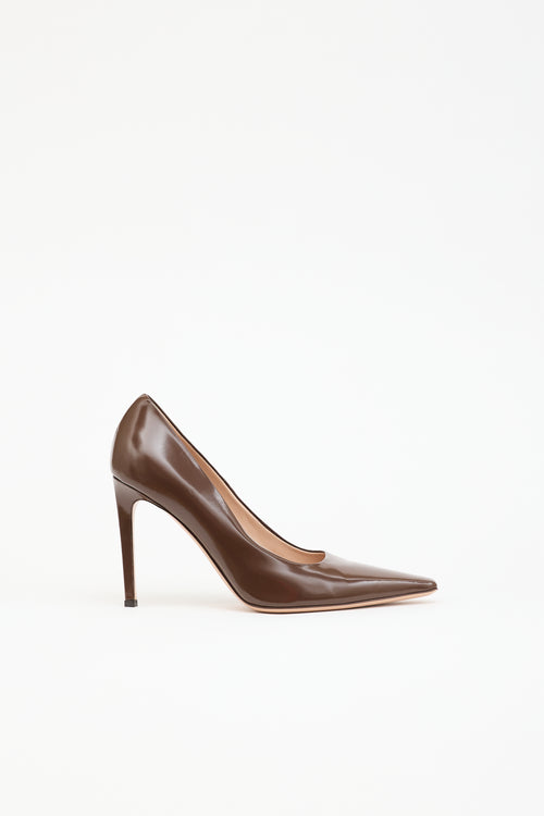 Gianvito Rossi Patent Square Toe Pump