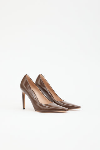 Gianvito Rossi Patent Square Toe Pump