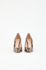 Gianvito Rossi Patent Square Toe Pump