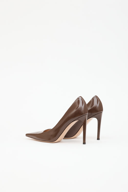 Gianvito Rossi Patent Square Toe Pump