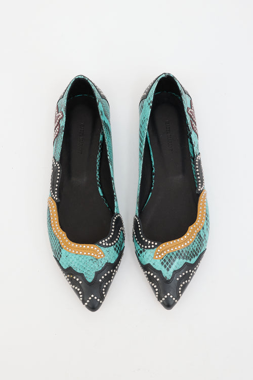 Isabel Marant Embossed Leather Flat