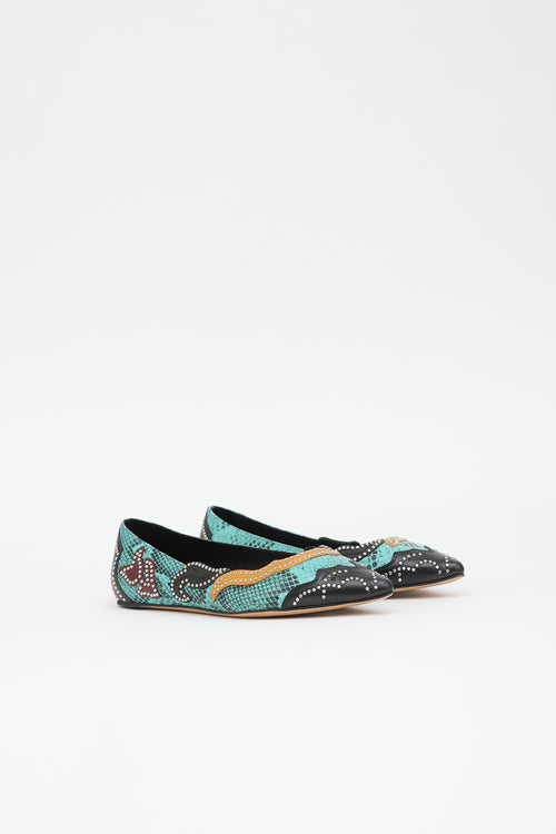 Isabel Marant Embossed Leather Flat