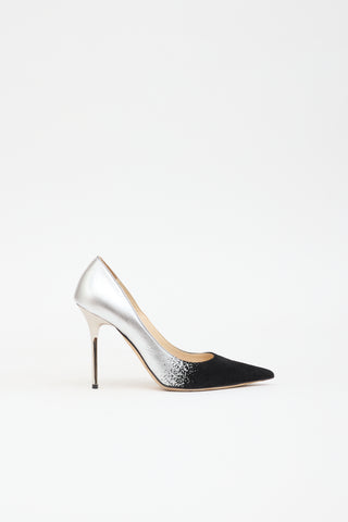Jimmy Choo Suede & Metallic Pump