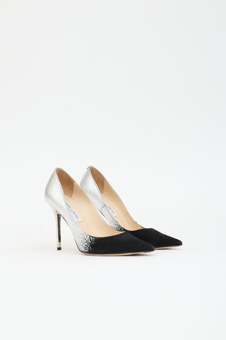 Jimmy Choo Suede & Metallic Pump