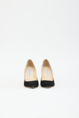 Jimmy Choo Suede & Metallic Pump