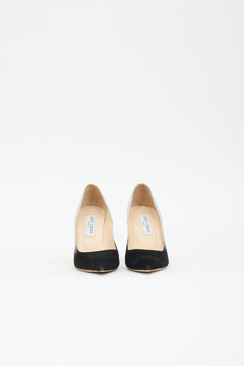 Jimmy Choo Suede & Metallic Pump