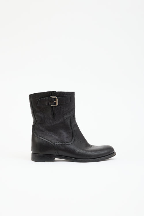 Prada Leather Biker Boot