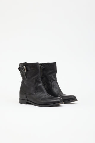 Prada Leather Biker Boot