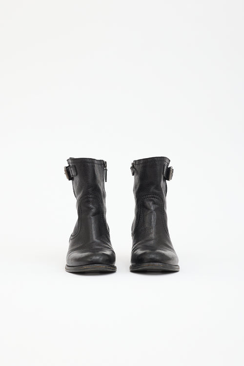 Prada Leather Biker Boot