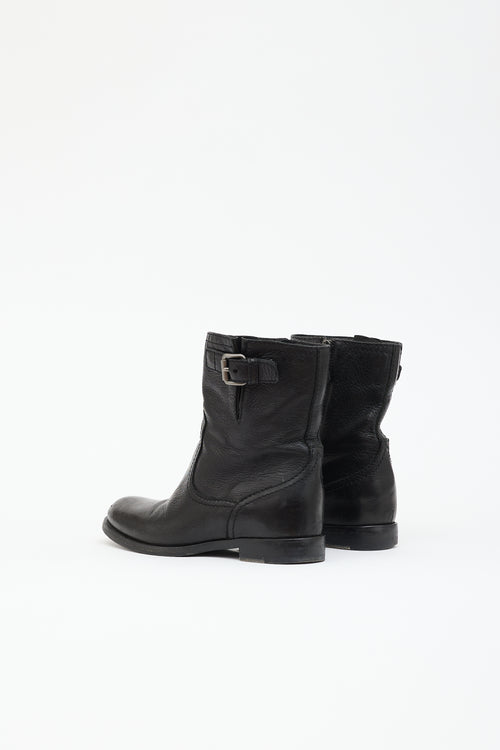 Prada Leather Biker Boot