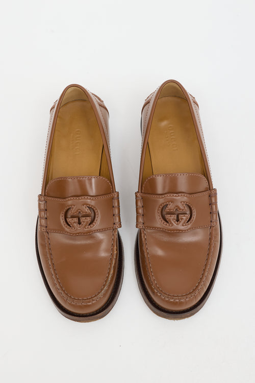 Gucci Leather Millennial Ribot GG Loafer