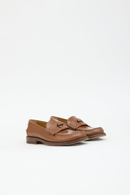 Gucci Leather Millennial Ribot GG Loafer