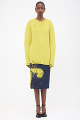 Stella McCartney Distressed V-Neck Sweater