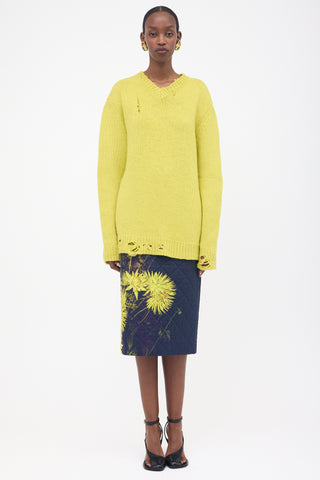 Stella McCartney Distressed V-Neck Sweater