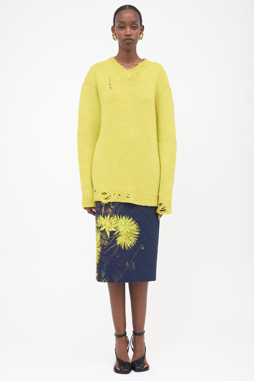 Stella McCartney Distressed V-Neck Sweater