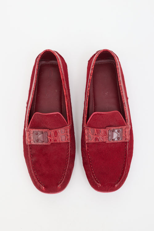 Louis Vuitton Embossed Leather Driving Loafer
