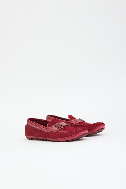 Louis Vuitton Embossed Leather Driving Loafer