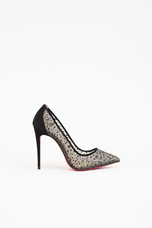 Christian Louboutin Mesh Glitter Pump