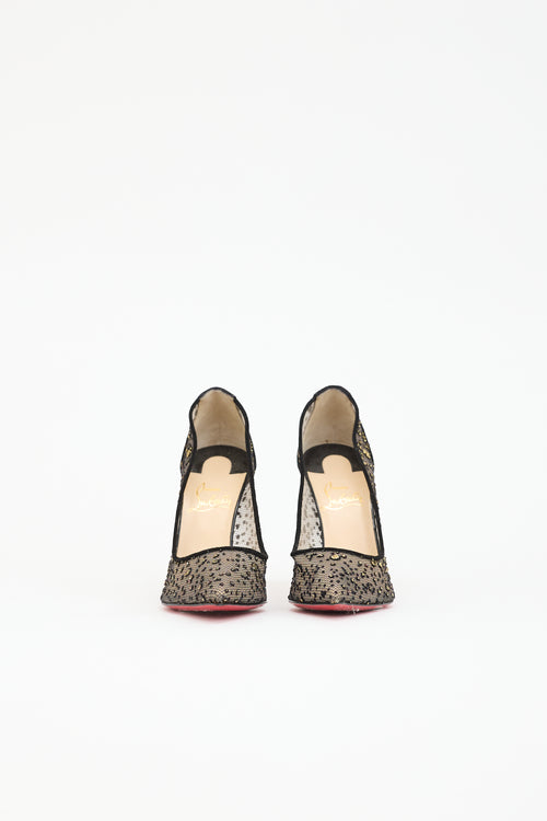 Christian Louboutin Mesh Glitter Pump