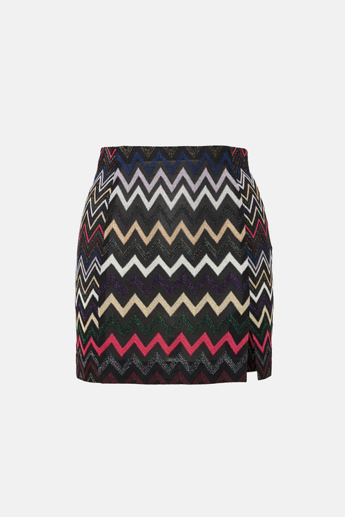 Missoni Knit Chevron Mini Skirt
