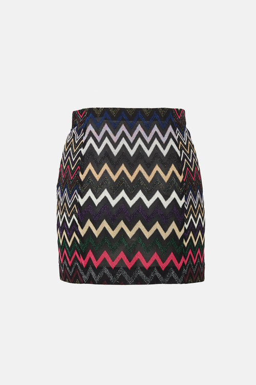 Missoni Knit Chevron Mini Skirt