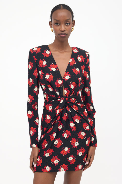 Saint Laurent SS 2022 Silk Floral Dress