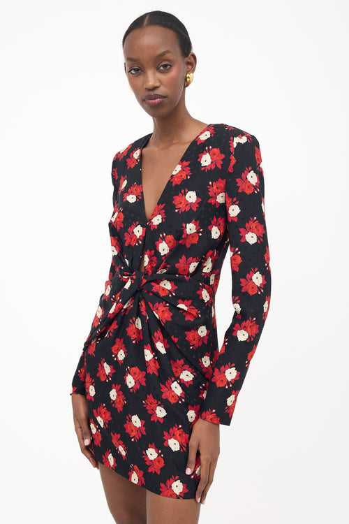 Saint Laurent SS 2022 Silk Floral Dress