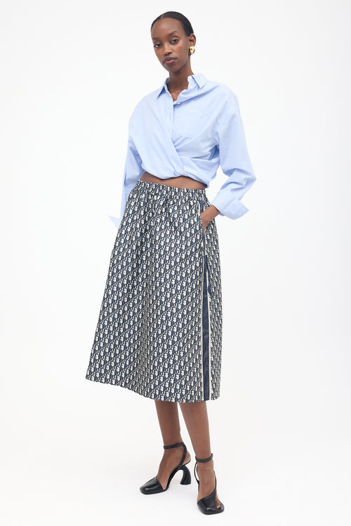 Dior Oblique Jacquard Midi Skirt