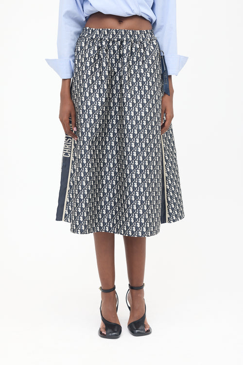 Dior Oblique Jacquard Midi Skirt