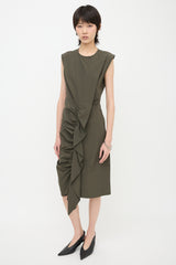 Sportmax Asymmetrical Ruched Dress