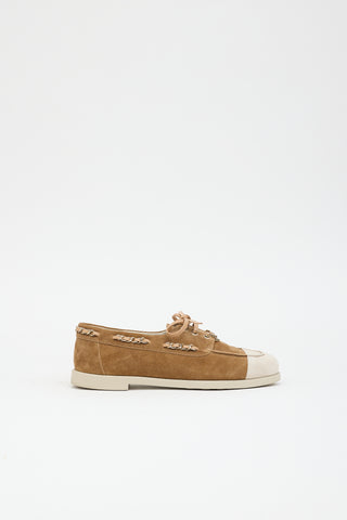 Chanel Suede CC Loafer Sneaker