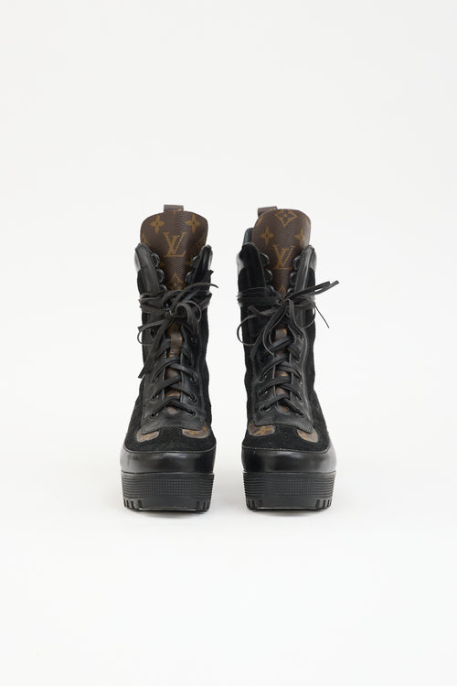 Louis Vuitton Laureate Monogram Combat Boot