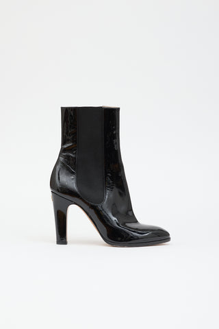 Chanel Patent CC Chelsea  Boot