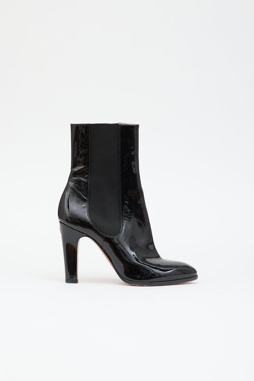 Chanel Patent CC Chelsea  Boot