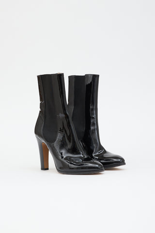 Chanel Patent CC Chelsea  Boot