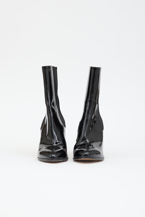 Chanel Patent CC Chelsea  Boot