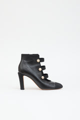 Chanel Leather CC Ankle Boot