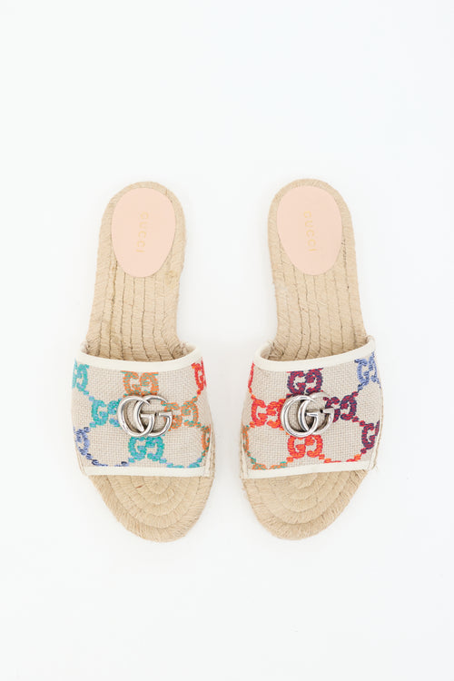 Gucci Leather GG Marmont Sandal